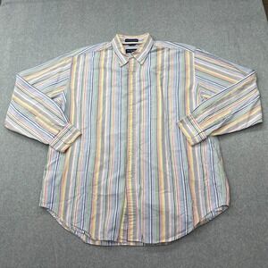 Austin Reed Shirt Mens XL Colorful Stripes Long Sleeve Regent Street Oxford